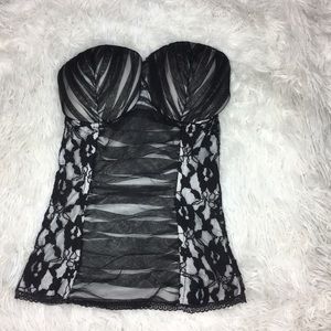 Black Strapless Shirt